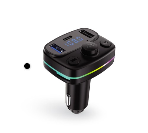 FM Transmitter Müzik Oynatıcı Kablosuz Bağlantı + Araç Şarjı RGB Type-C AFT10