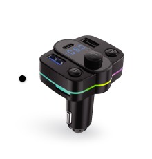 FM Transmitter Müzik Oynatıcı Kablosuz Bağlantı + Araç Şarjı RGB Type-C AFT11