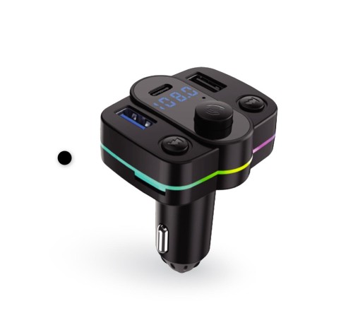FM Transmitter Müzik Oynatıcı Kablosuz Bağlantı + Araç Şarjı RGB Type-C AFT11