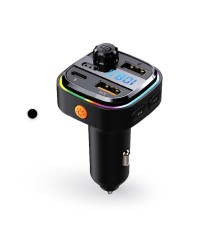 3.1A FM Transmitter Müzik Oynatıcı Kablosuz Bağlantı + Araç Şarjı RGB Type-C AFT13