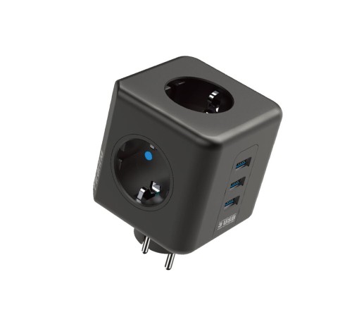 3 Priz 3XUSB 10A 2500W Termal Akım Korumalı Priz TGFTR09