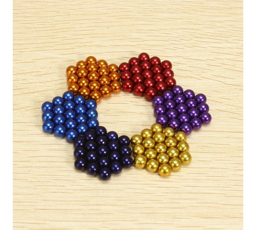 Renkli 216 Adet Mıknatıs Neocube Mıknatıs 5 Mm Neodyum