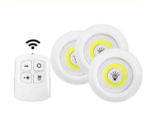 Kablosuz Uzaktan Kumandalı 3 lü Led Lamba Seti