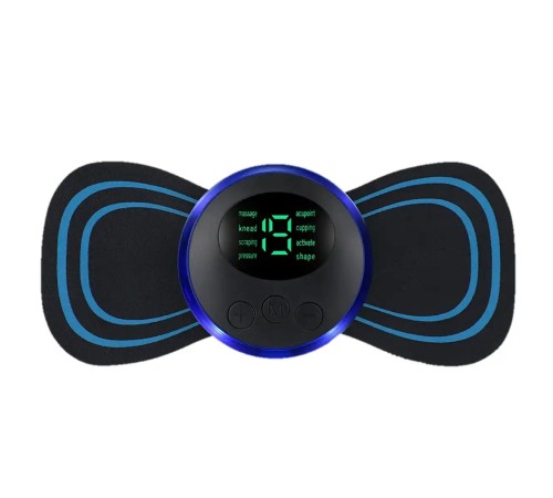 8 Modlu Mini Şarjlı LCD Ekran Ems Boyun Omuz Kol Sırt Elektrikli Masaj Bantı Kas Stimülatörü