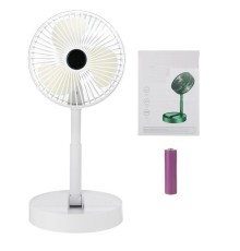 Katlanır Teleskopik Zemin Fanı Yaz Sessiz Masaüstü USB Şarj Edilebilir Taşınabilir Mini Fan