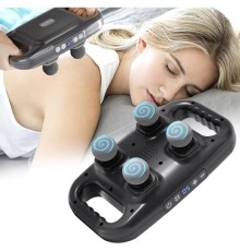 4 Başlıklı Masaj Tabancası Ergonomik Derin Doku Sırt ve Boyun Masaj Aleti Ağrı ve Sızı Giderici