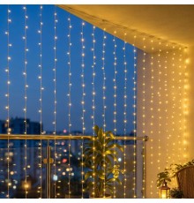 3x2 M Premium Perde LED - 8 Fonksiyonlu Su Geçirmez İç Dış Mekan Teras Dekor Işıkları
