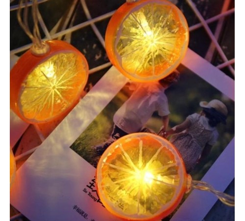 Limon Dilimi Şeklinde Dekoratif Dolma 10 Lu Led