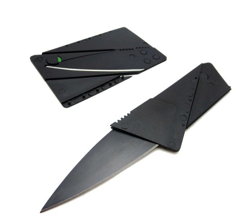 Portatif Katlanır Cüzdanda Taşınabilir Kredi Kartı Şeklinde Kamp Çakısı