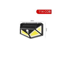 114 Ledli Solar Güneş Enerjili Bahçe Aydınlatması Hareket Sensörlü Lamba 3 Modlu Cob Led
