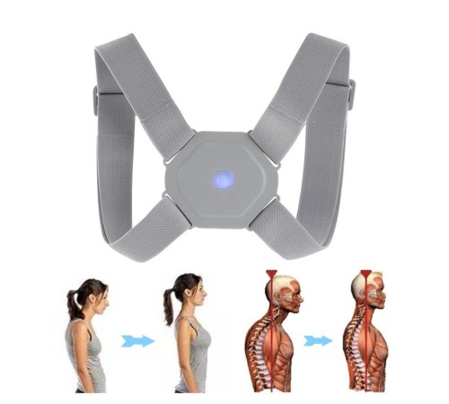 Sensörlü Dik Duruş Korsesi Şarjlı Titreşimli