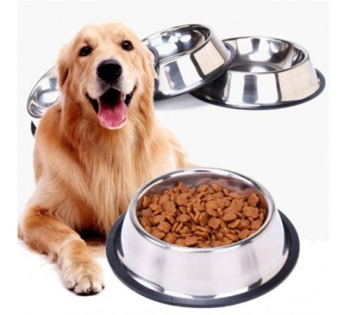 Paslanmaz Çelik Mama & Su Kabı 15 Cm