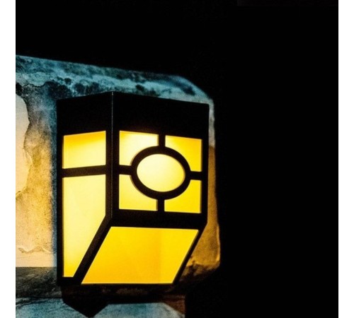 Solar Güneş Enerjili Duvara Monteli Sarı Işık Bahçe lambası 4 Lü Set