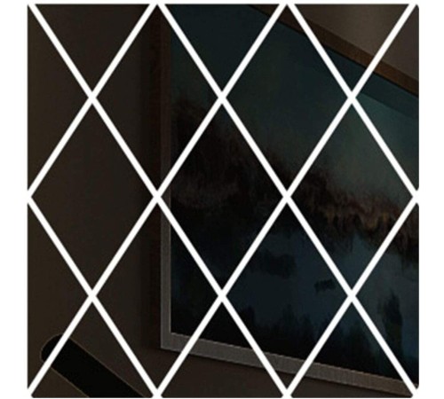 Yapışkanlı Dekoratif Akrilik Ayna Siyah ( 17 Parça )