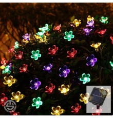 Solar 30 Ledli Çiçekli RGB Bahçe Aydınlatma Dekorasyon Güneş Enerjili