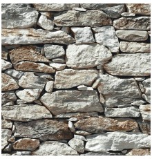 Taş Duvar Desenli Kendinden Yapışkanlı 3D Duvar Raf Kapı Kaplama Kağıdı 5 Metre 60 Cm