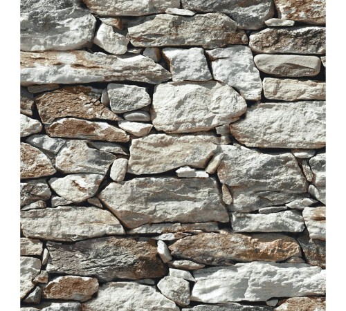 Taş Duvar Desenli Kendinden Yapışkanlı 3D Duvar Raf Kapı Kaplama Kağıdı 5 Metre 60 Cm