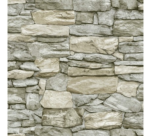 Kale Taş Duvar Desenli Kendinden Yapışkanlı 3D Duvar Raf Kapı Kaplama Kağıdı 5 Metre 60 Cm