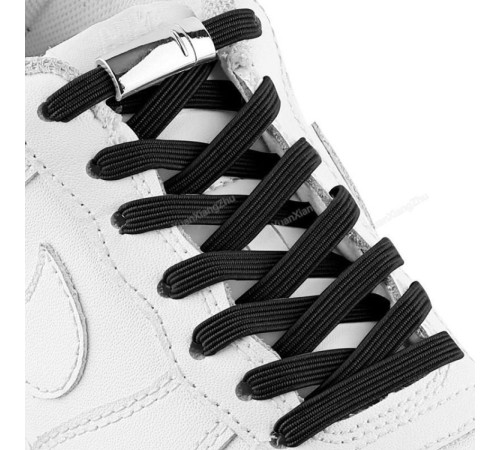 Çocuklar İçin Kolay Kullanımlı Mıknatıslı Ayakkabı Bağcığı Siyah Renk