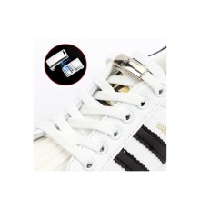 Çocuklar İçin Kolay Kullanımlı Mıknatıslı Ayakkabı Bağcığı Beyaz Renk