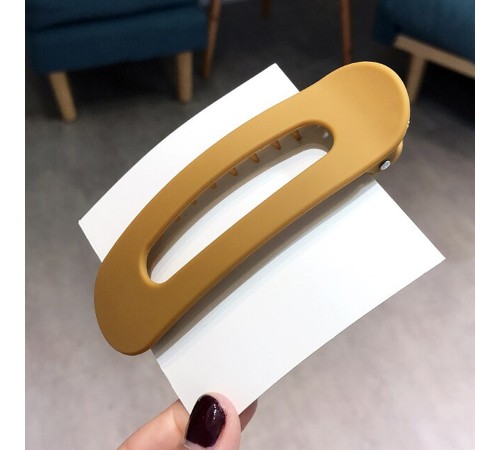 Büyük Boy Klipsli Bayan Saç Tokası Krem Renk