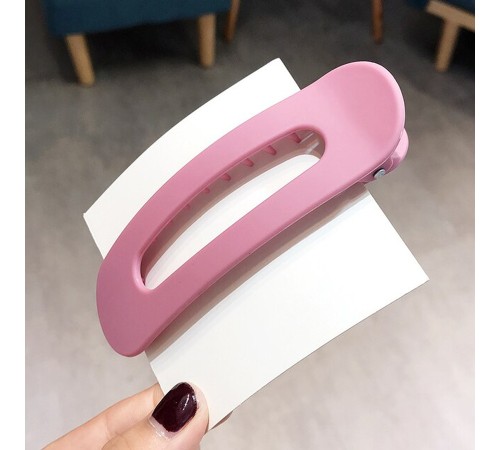 Büyük Boy Klipsli Bayan Saç Tokası Pembe Renk