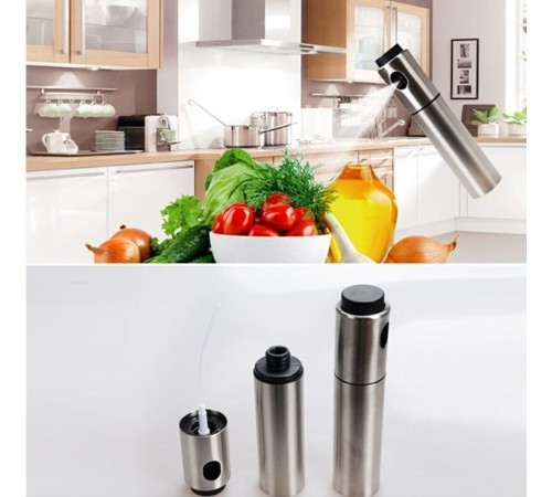 Paslanmaz Çelik Gövdeli Spray Yağlık - Zeytinyağ/sirke Püskürtücü