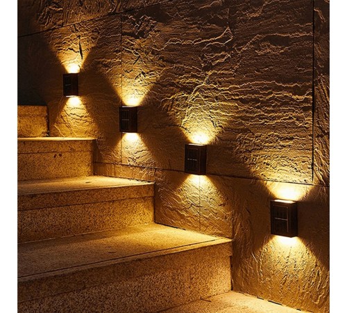 Tekli Yeni Model Solar Çift Taraflı Duvar Lambası Güneş Enerjili Aydınlatma Dekorasyon Aplik Işık