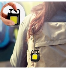 Mini 30 Ledli Mıknatıslı Anahtarlık Flash Kamp Lambası Askılı Kapak Açacaklı Şarjlı Fener