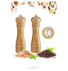 Doğal Ahşap Değirmen Karabiber Tuz Kahve Baharat Öğütücü Manuel El Değirmeni