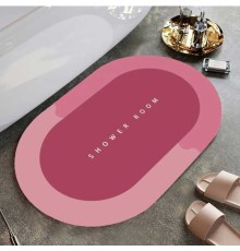Büyük Boy Pembe Süper Su Emici Kaymaz Tabanlı Banyo Paspası 80 x 50 CM