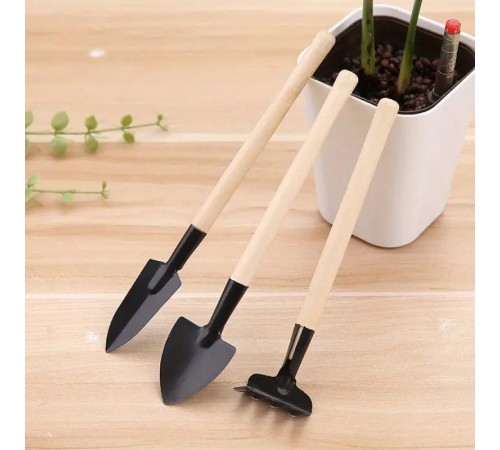 Mini Kazma Kürek Tırmık Seti - Portatif