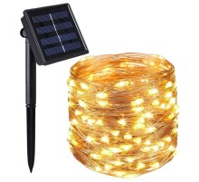 Solar Güneş Enerjili Peri Led 20 Metre Günışığı 8 Mod 200 Led