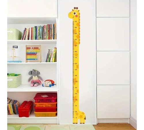 Sevimli Sarı Zürafa Boy Ölçüsü Sticker