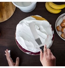 Paslanmaz Çelik L Tipi Pastacı Spatulası – Krema Düzeltme ve Pasta Şekillendirme Bıçağı