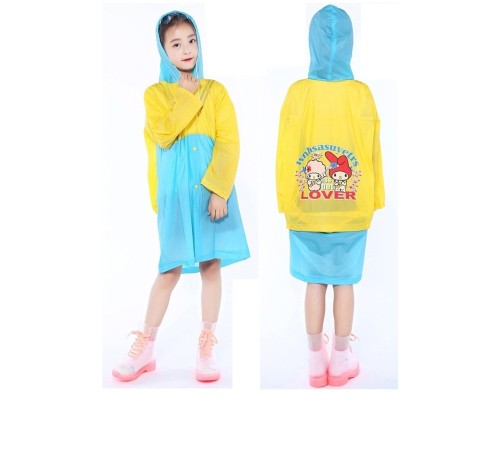 11-12 Yaş Çocuklar İçin Okul Yağmurluğu Çanta Korumalı XXLarge Beden