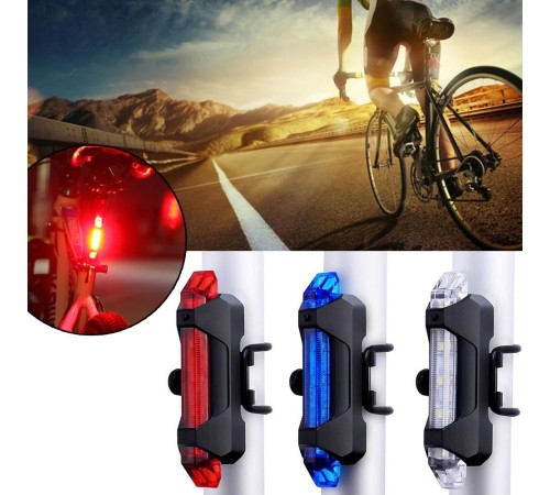 Fonksyonlu Bisiklet Arka Stop Uyarı İkaz Işığı Şarjlı 4 Modlu Lamba