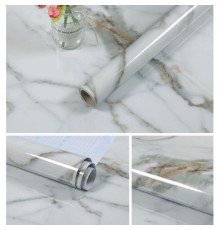 Yapışkanlı Kaplama Kağıdı Mermer Desenli Büyük Boy 5 Metre