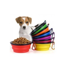 Katlanabilir Kedi Köpek Mama & Su Kabı Taşınabilir