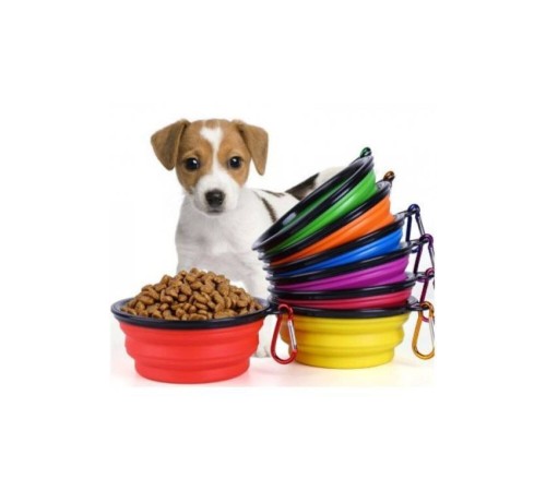 Katlanabilir Kedi Köpek Mama & Su Kabı Taşınabilir