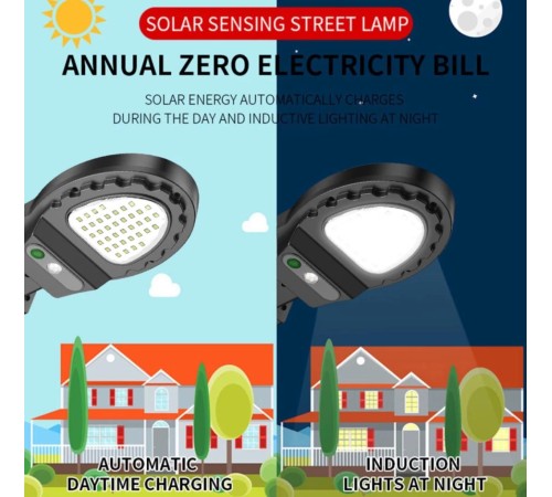 38 Ledli Sokak Lambası Şeklinde Solar Bahçe Lambası