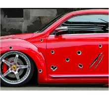 Araba Çıkartmaları 3D kurşun Delik sticker