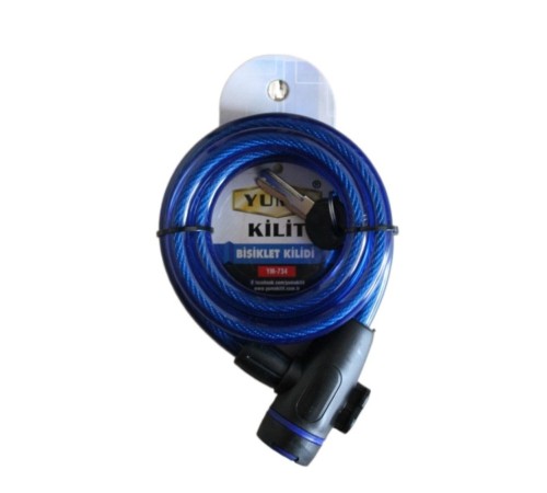 Yuma YM- 734 150cm Mavi Bisiklet Kilidi