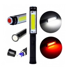 Q5 Pilli Mıknatıslı COB LED Çalışma Tamir Kırmızı Işık El Feneri