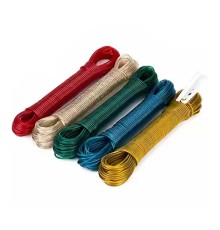 PVC Kaplama 20 Metre Çelik Çamaşır İpi 12 Adet