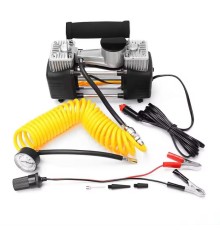 KA-749 Araç Oto Lastik Şişirme Kompresörü Hava Pompası Metal Çift Silindirli Profosyonel Çantalı