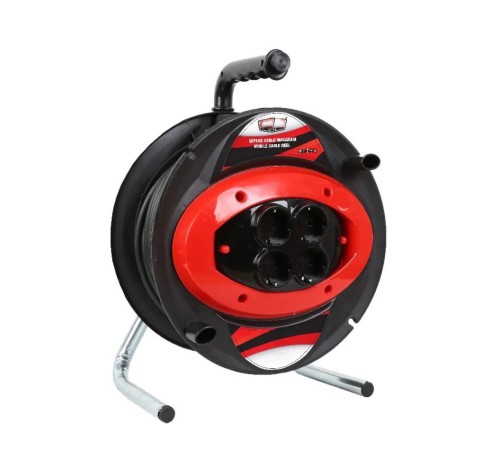 20 MT Makaralı 4 lü Elektrik Uzatma Priz 3 x 2,5 Mm Siyah