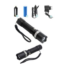 Swat Profesyonel Şarjlı El Feneri Ledli Flashlight Zoom Özellikli 6 Parça Full Set