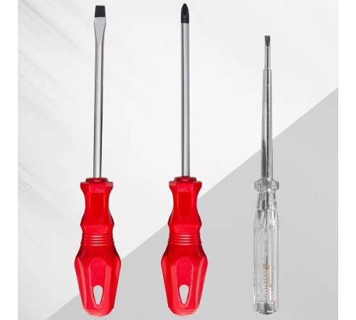 3 lü Tornavida Seti Düz Tornavida - Yıldız Tornavida - Kontrol Kalemi