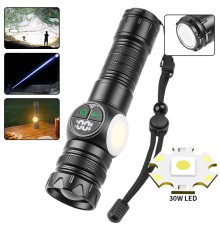 Profesyonel Zoomlu 30W Powerbank Mıknatıslı Avcı Kamp Tamirci Feneri PS-8745